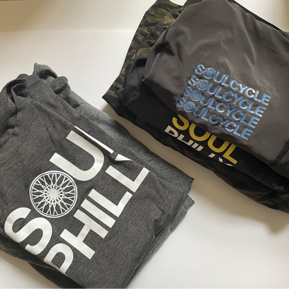 SoulCycle & Lululemon Men's Bundle. Assorted tshirts and shorts in L & XL.